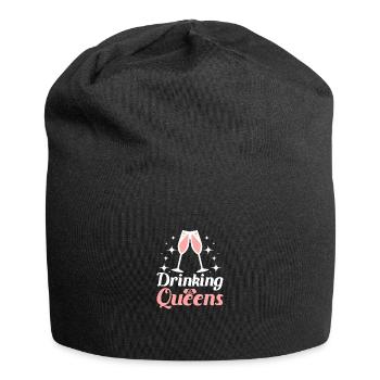 Bridal Shower Team Bride Bridesmaid Drinking Queen - Jersey-Beanie - Schwarz - Vorne