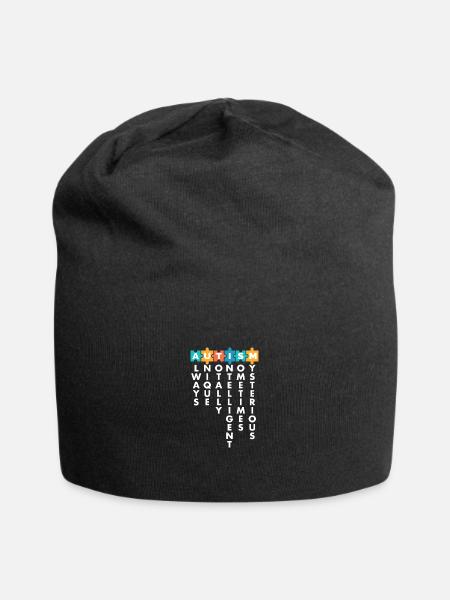 Support Autism Awareness Month Puzzle Piece - Jersey-Beanie - Schwarz