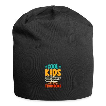 children Trombonist Cool kids play trombone - Jersey-Beanie - Schwarz - Vorne