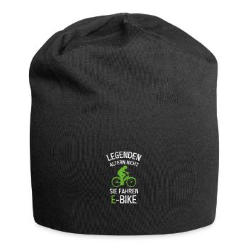 Legenden altern nicht sie fahren E-bike - Jersey-Beanie - Schwarz - Vorne