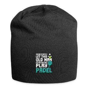 Laissez ce vieil homme vous montrer comment jouer au padel - Bonnet en jersey - noir - Devant
