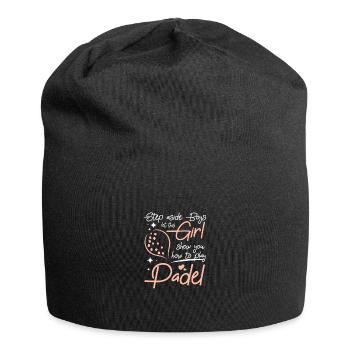 Let this girl show you how to play padel - Jersey Beanie - black - Front