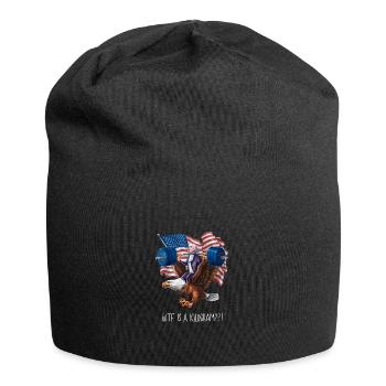 WTF Is A Kilogram??? Patriotic Joke About The - Jersey Beanie - black - Front