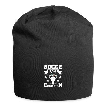 Champion de pétanque - Bonnet en jersey - noir - Devant