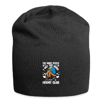 More people I met the more I love my hermit crab - Jersey-Beanie - Schwarz - Vorne