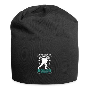 Je préfère jouer au roller hockey - Bonnet en jersey - noir - Devant