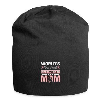 Fête des mères La plus grande maman rottweiler du monde - Bonnet en jersey - noir - Devant