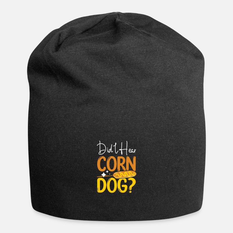 Corn Dog Hot Dog Lovers Did I hear Corn Dog - Jersey-Beanie - Schwarz