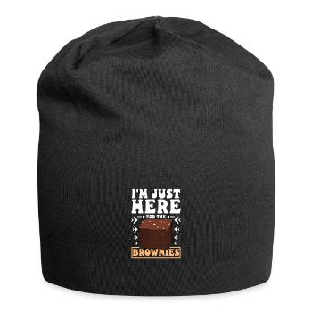 Je suis juste ici pour les Brownies - Bonnet en jersey - noir - Devant