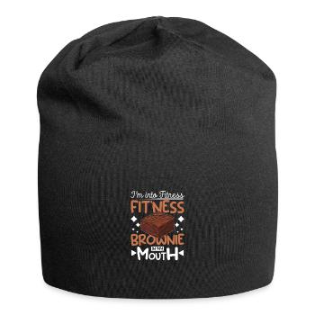 I'm into Fitness Fit'ness brownie in my mouth - Jersey-Beanie - Schwarz - Vorne