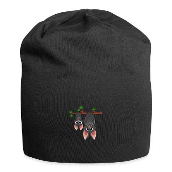 Fledermaus Fledermäuse Nachts Blutsauger Vampir - Jersey-Beanie - Schwarz - Vorne