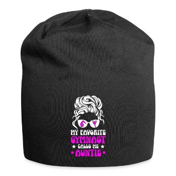 Ma gymnaste préférée m’appelle Tante Gymnastique - Bonnet en jersey - noir - Devant