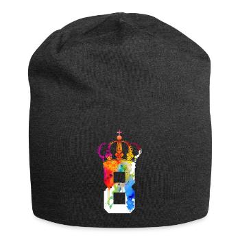 KING 8 YEAR OLD QUEEN 8TH BIRTHDAY - Jersey Beanie - charcoal grey - Front