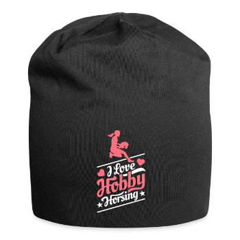 J’aime Hobby Horsing - Coeur - Hobby - Bonnet en jersey - noir - Devant