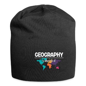 Geography Is Where Its At - Jersey-Beanie - Schwarz - Vorne