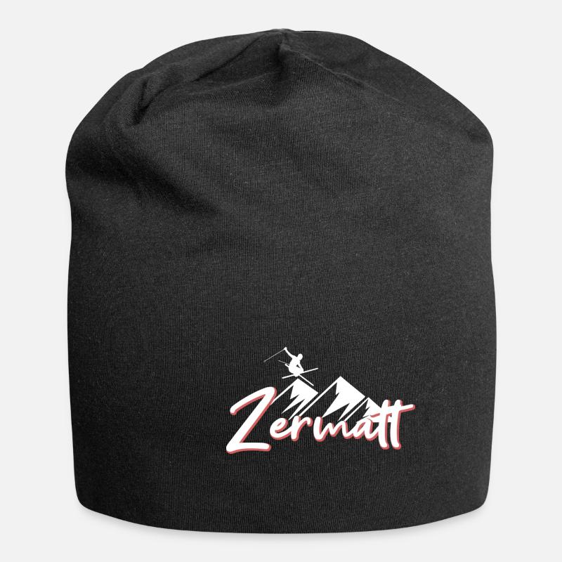 Zermatt - Jersey-Beanie - Schwarz
