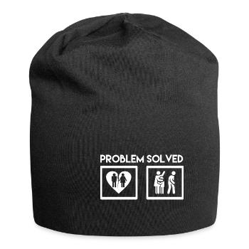Funny Problem Solved Divorce - Jersey-Beanie - Schwarz - Vorne