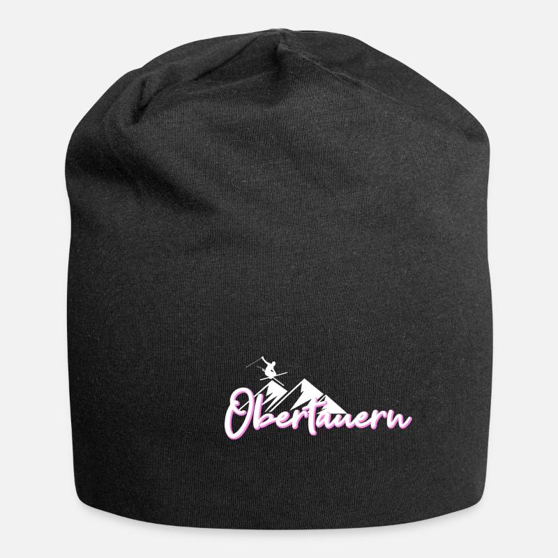 Obertauern - Jersey-Beanie - Schwarz