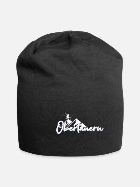 Obertauern - Jersey-Beanie - Schwarz