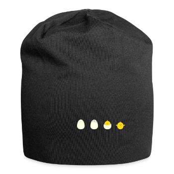 Chicks eggs hatching gift idea - Jersey Beanie - black - Front