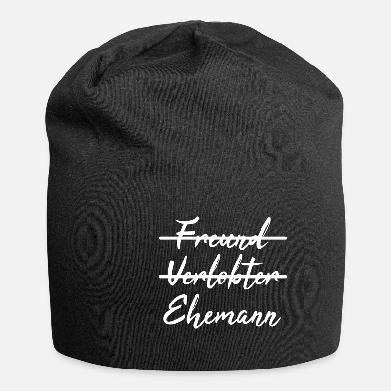 Nicht Freund, sondern Ehemann - Geschenkidee - Jersey-Beanie - Schwarz