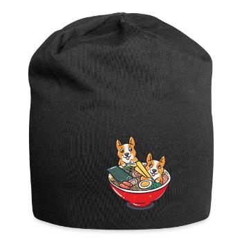 Idée de cadeau pour le bol de ramen pour chien Kawaii Kawaii - Bonnet en jersey - noir - Devant