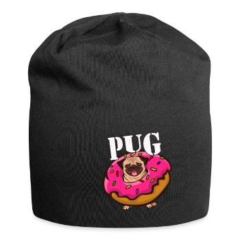 Pug pug donut - Jersey Beanie - black - Front