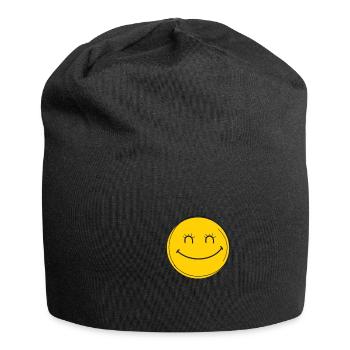Smiling sun - Jersey Beanie - black - Front