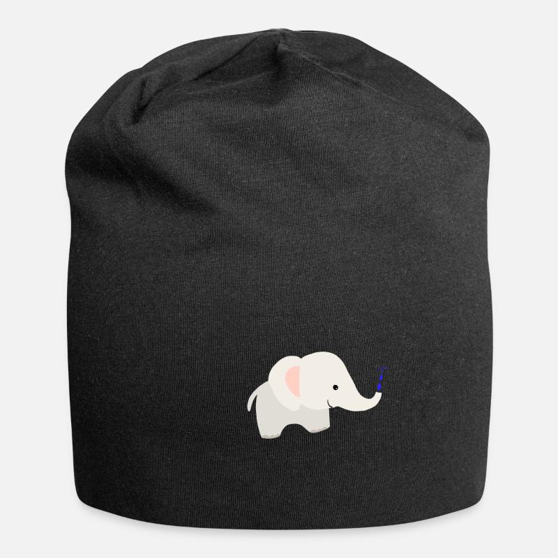 Éléphant Animaux mignons Animaux mignons - Bonnet en jersey - noir