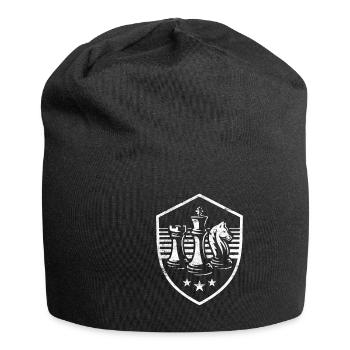 Echecs 17 - Bonnet en jersey - noir - Devant