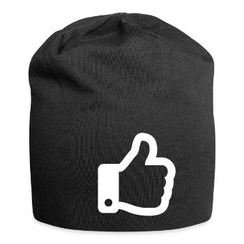 Thumbs Up White - Jersey-Beanie - Schwarz - Vorne