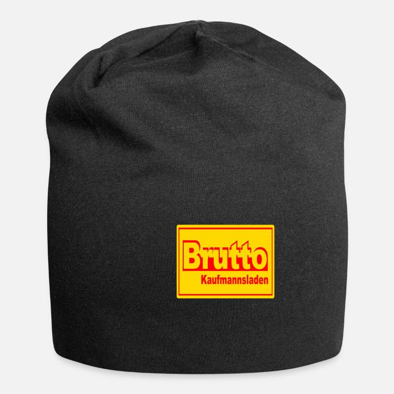 Brutto Kaufmannsladen - Jersey-Beanie - Schwarz