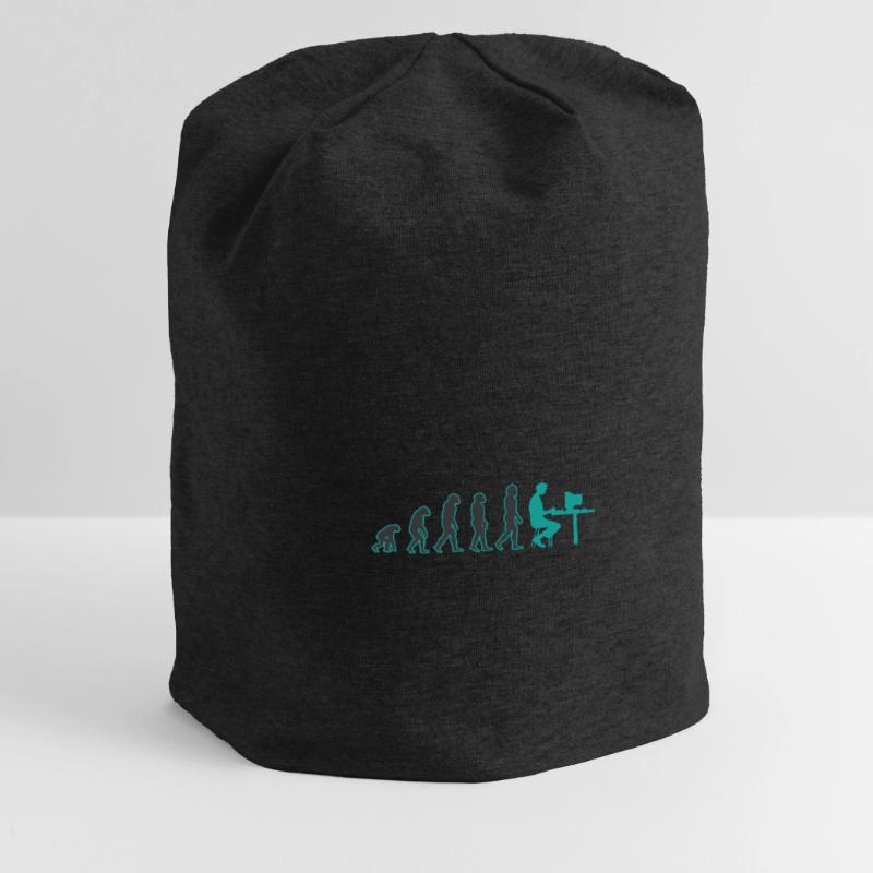 Evolution computer nerd nerds gift idea Jersey Beanie