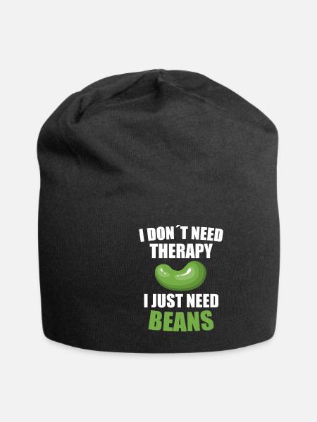 Bohnen - Jersey-Beanie - Schwarz