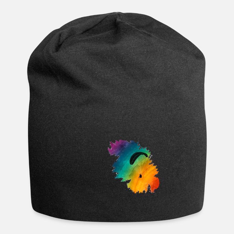 Gleitschirm Berge Freiheit paragliding - Jersey-Beanie - Schwarz