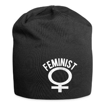 Féminisme féministe féministe femme droits des femmes - Bonnet en jersey - noir - Devant