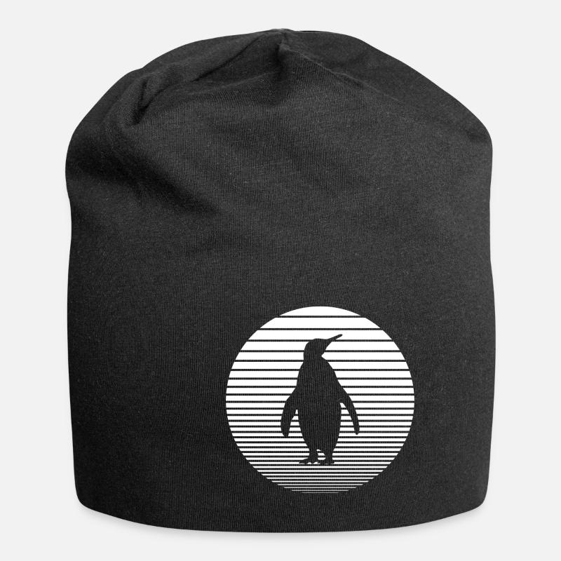 Pinguin - Jersey-Beanie - Schwarz