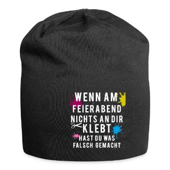 Erzieher Erzieherin Kita Kindergarten Kinderpflege - Jersey-Beanie - Schwarz - Vorne
