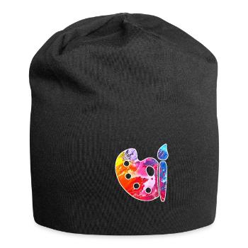 Kunst - Jersey-Beanie - Schwarz - Vorne