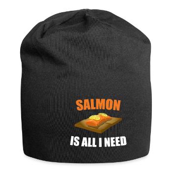 Lachs - Jersey-Beanie - Schwarz - Vorne