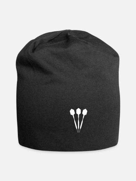 Dartscheibe - Jersey-Beanie - Schwarz