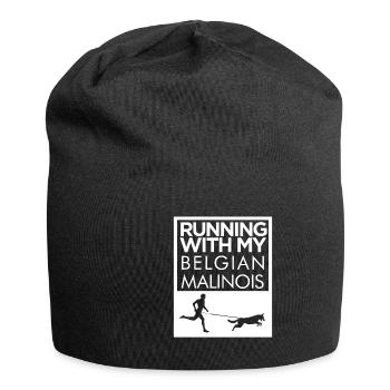 Maillot de course malinois - Bonnet en jersey - noir - Devant