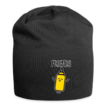 Beste Freunde - Jersey-Beanie - Schwarz - Vorne