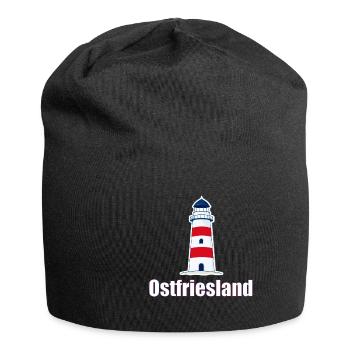 Ostfriesland Geschenk Geschenkidee - Jersey-Beanie - Schwarz - Vorne