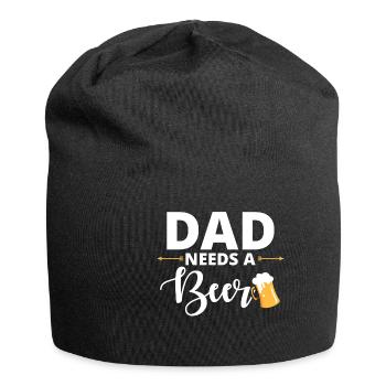Papa a besoin d'une bière | Cadeau Bière Fête des Pères - Bonnet en jersey - noir - Devant