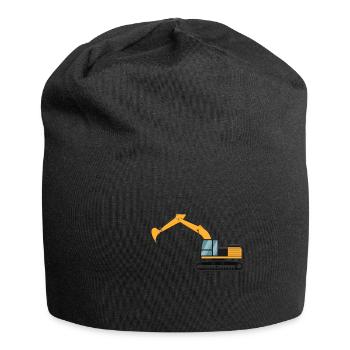 Idée de cadeau pour le conducteur de pelle excavatrice - Bonnet en jersey - noir - Devant