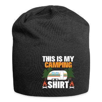 Camping T Shirt for Camper | Gift Lake Constance - Jersey Beanie - black - Front
