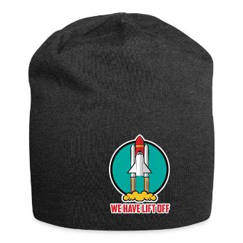 Space Space Shuttle Have lift off ladies mens - Jersey Beanie - charcoal grey - Front