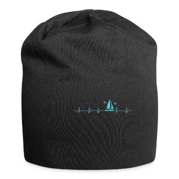 Sailing Heartbeat | Gift Sailing Heartbeat - Jersey Beanie - black - Front