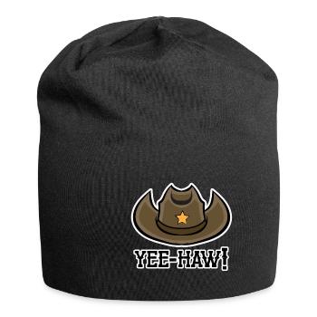Cowboy Yee-Hwa Sheriff Hut Damen Herren - Jersey-Beanie - Schwarz - Vorne